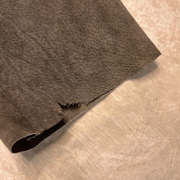 Vintage 90s Danielle Martin High Waisted Straight Leg Brown Leather Suede Pants - Picture 6 of 9